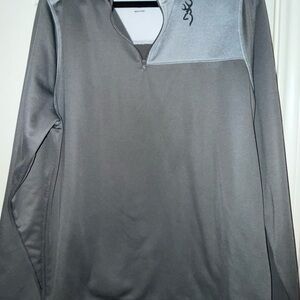 Browning Men's Porter 1/4 Zip Pullover in a grey/castlerock SZ large